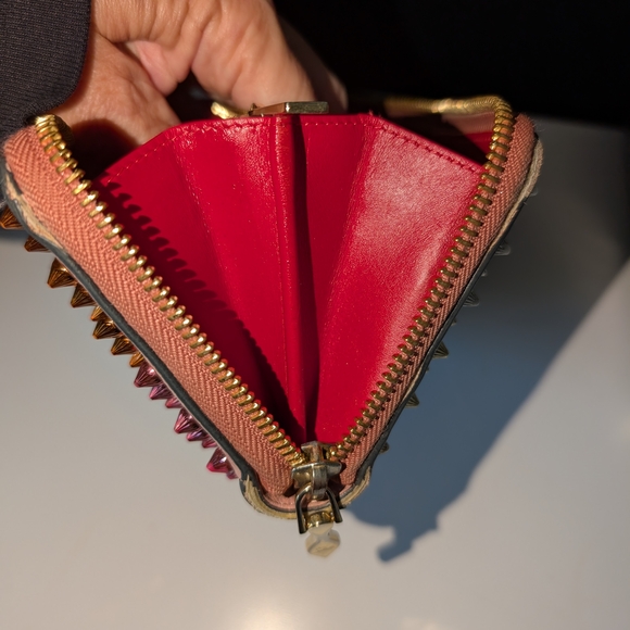 Christian Louboutin Multicolored Panettone Studded Zipper Wallet - Picture 12 of 12